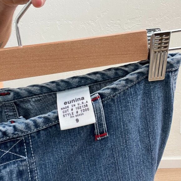 Vintage 90s/Y2K Eunina Butterfly Patch Bootcut Jeans - Picture 4 of 4